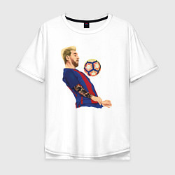 Мужская футболка оверсайз Messi Barcelona