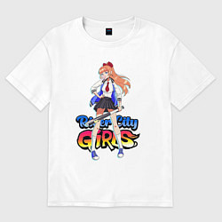 Футболка оверсайз мужская Kyoko - River city girls, цвет: белый