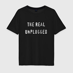 Футболка оверсайз мужская The real unplugged: Фараон, цвет: черный