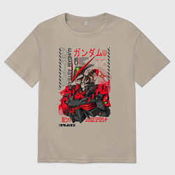 Мужская футболка оверсайз MBF-P02 Gundam astray red frame poster