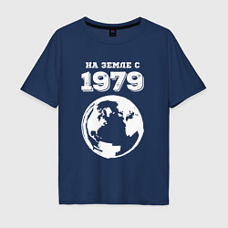 Мужская футболка оверсайз На Земле с 1979 с краской на темном