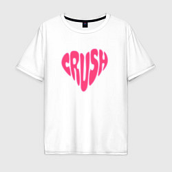 Футболка оверсайз мужская Crush pink color, цвет: белый