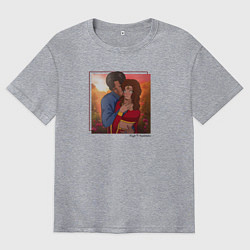 Футболка оверсайз мужская КЗТ Амала и Амрит, цвет: меланж