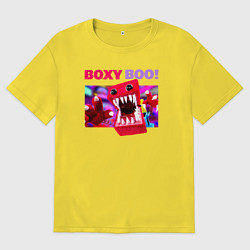 Футболка оверсайз мужская Project Playtime Бокси Бу обнимашки, цвет: желтый