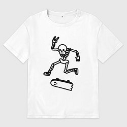 Футболка оверсайз мужская Rad in peace, цвет: белый