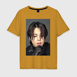 Футболка оверсайз мужская Handsome Jimin, цвет: горчичный