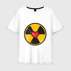 Мужская футболка оверсайз Радиация любви