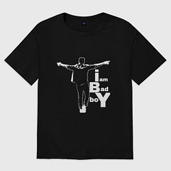 Футболка оверсайз мужская I am bad boy, цвет: черный