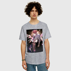 Футболка оверсайз мужская Аnime boy, цвет: меланж — фото 2