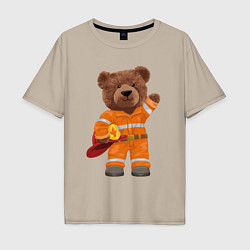 Мужская футболка оверсайз Пожарный медведь