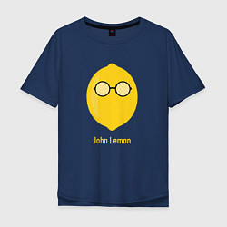 Футболка оверсайз мужская John Lemon, цвет: тёмно-синий
