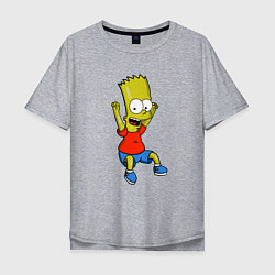 Мужская футболка оверсайз Барт прыгает