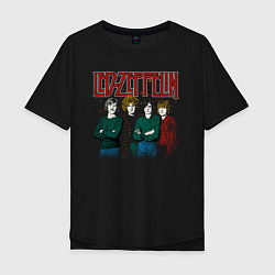 Футболка оверсайз мужская Led Zeppelin винтаж, цвет: черный