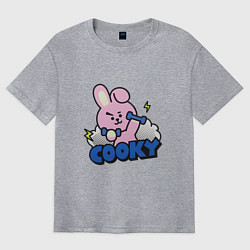 Футболка оверсайз мужская Cooky BT21 Jungkook, цвет: меланж