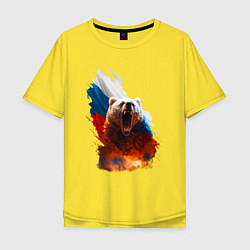 Мужская футболка оверсайз Злой русский медведь
