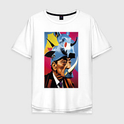 Мужская футболка оверсайз Носорог Сальвадора Дали