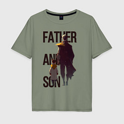 Мужская футболка оверсайз Отец и сын