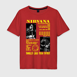 Футболка оверсайз мужская Nirvana SLTS, цвет: красный