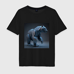 Мужская футболка оверсайз Железный медведь