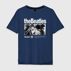 Футболка оверсайз мужская The Beatles rock, цвет: тёмно-синий