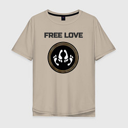Мужская футболка оверсайз Свободная любовь