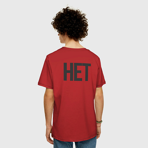 Мужская футболка оверсайз ДАНЕТ / Красный – фото 4