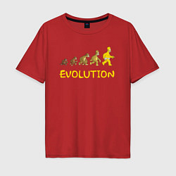 Мужская футболка оверсайз Эволюция Гомера