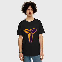 Футболка оверсайз мужская Kobe logo, цвет: черный — фото 2