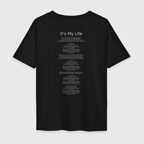 Мужская футболка оверсайз Bon Jovi Its My Life / Черный – фото 2