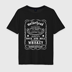 Футболка оверсайз мужская Motorhead в стиле Jack Daniels, цвет: черный