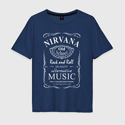 Мужская футболка оверсайз Nirvana в стиле Jack Daniels