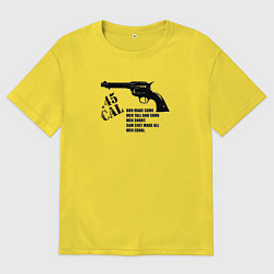 Футболка оверсайз мужская Револьвер Кольта, цвет: желтый