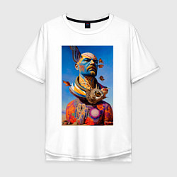 Мужская футболка оверсайз Памятник Ленину - нейросеть - сюрреализм