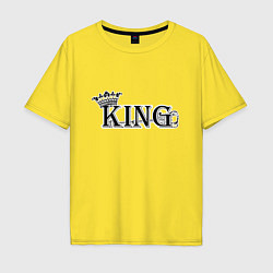 Футболка оверсайз мужская Для него KING BLACK, цвет: желтый