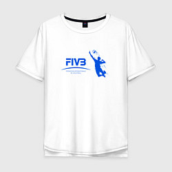 Футболка оверсайз мужская FIVB, цвет: белый