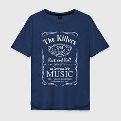 Футболка оверсайз мужская The Killers в стиле Jack Daniels, цвет: тёмно-синий