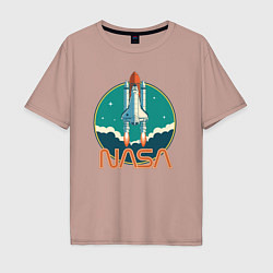 Мужская футболка оверсайз NASA Ship