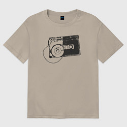 Футболка оверсайз мужская Cassette, цвет: миндальный