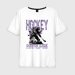 Мужская футболка оверсайз Hockey жизнь на льду