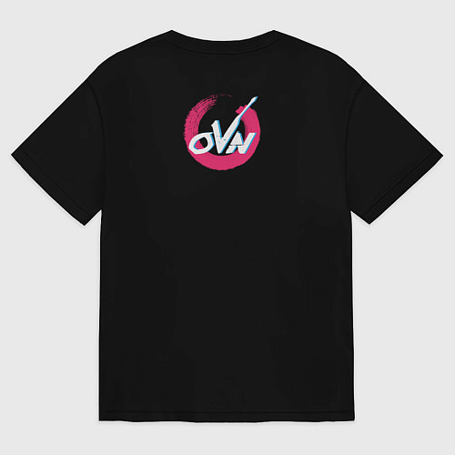 Мужская футболка оверсайз Роб - Pigeon / Черный – фото 2