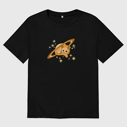 Мужская футболка оверсайз Пушистая планета