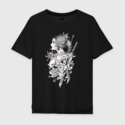 Мужская футболка оверсайз Japan Chrysanthemum