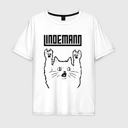 Мужская футболка оверсайз Lindemann - rock cat