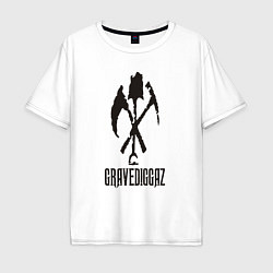 Футболка оверсайз мужская Gravediggaz style, цвет: белый