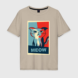 Мужская футболка оверсайз Meow obey