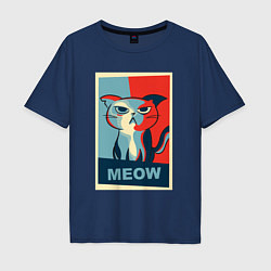 Мужская футболка оверсайз Meow obey