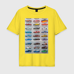 Мужская футболка оверсайз Hot Wheels - collection Автомобили на полке