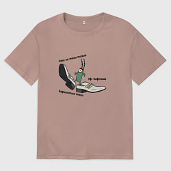 Мужская футболка оверсайз Планктон в бархатных тягах