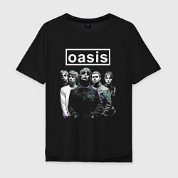 Мужская футболка оверсайз Oasis рок группа