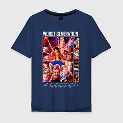 Мужская футболка оверсайз One Piece худшее поколение